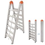 APARECIUM Aluminum Ladder, Foldable Twin Front