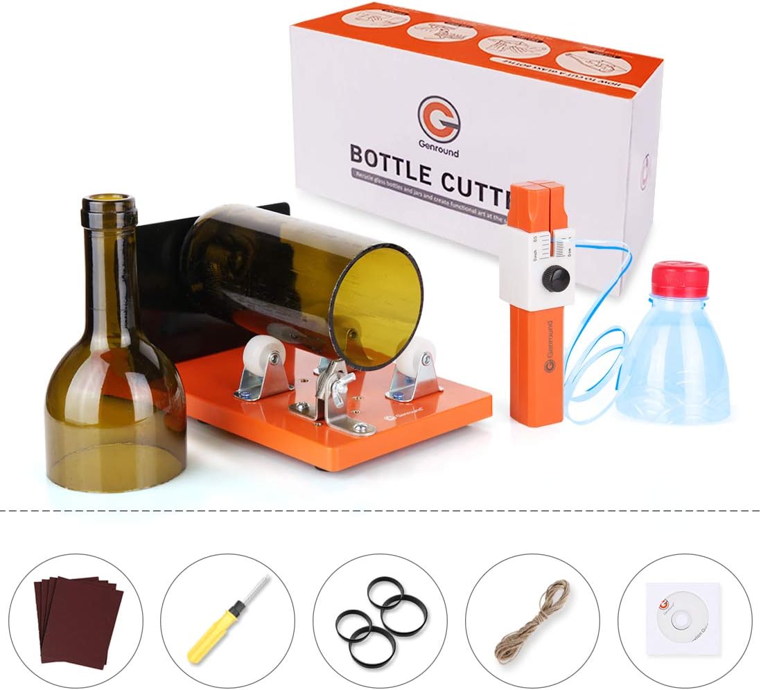 Genround 2.1 Glass Bottle Cutter and Plastic Bottle Cutter Set for