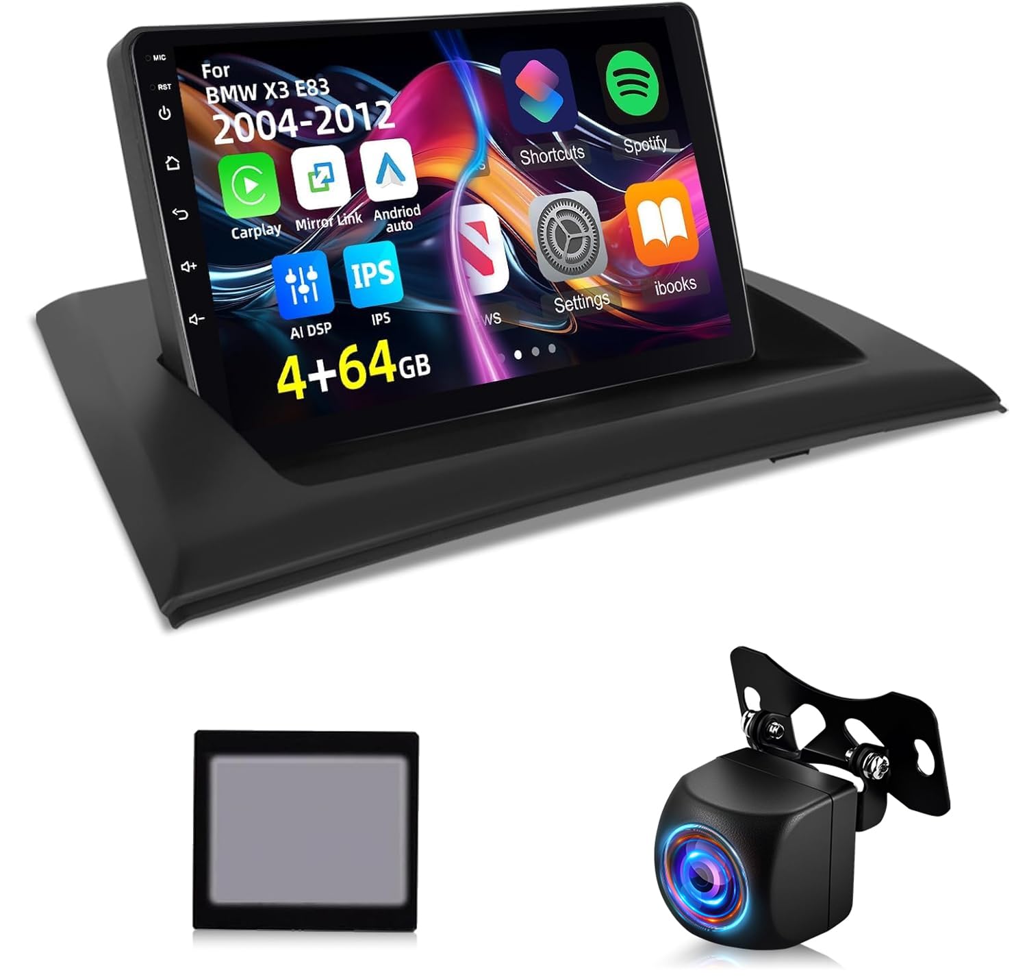 Photo 1 of [4+64G] Android Radio for BMW X3 E83 2004-2012: 9 inch IPS Touchscreen X3 Radio - Wireless Carplay and Android Auto, DSP/EQ, 5G/WiFi, GPS, Mulitple UI, Custom Homepage + AHD Backup Camera
