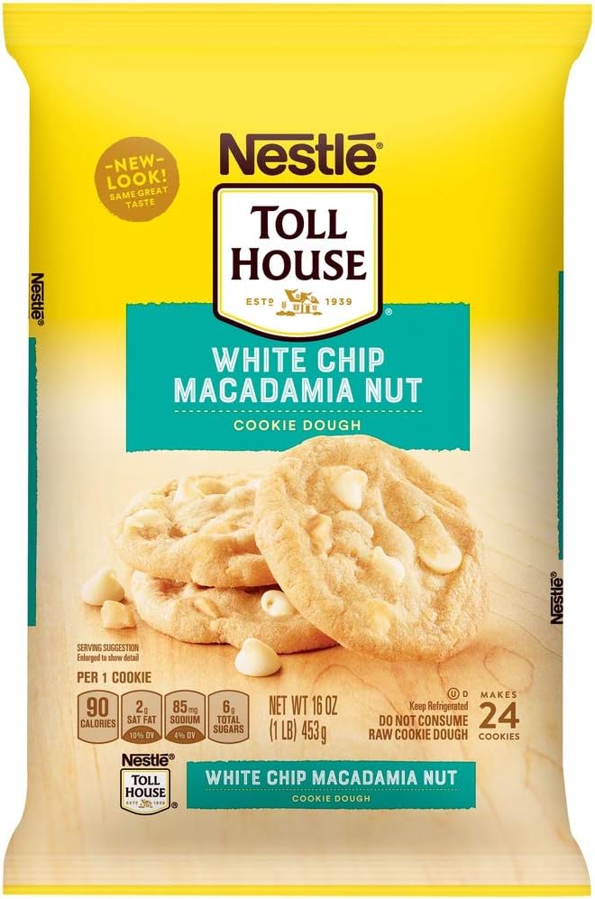 Toll House, White Chocolate Chip Macadamia Cookie Dough, 16 oz