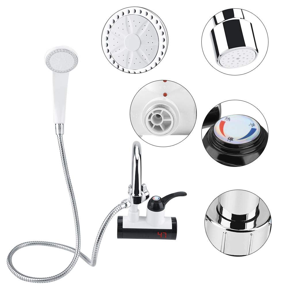 Haofy Grifo de Calentador de Agua Fría y Caliente Instantáneo con