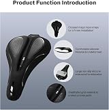 YOUNGDO Gel Bike Seat Cushion 28.5cm Memory Foam Non-Slip Universal Fit view 4