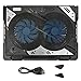 Gaming Laptop Cooler, iKross 2-in-1 Laptop Cooling Pad with 5 Adjustable tilt Level Stand and Dual LED 130mm Fans Suitable for Laptops up to 17.3-inch