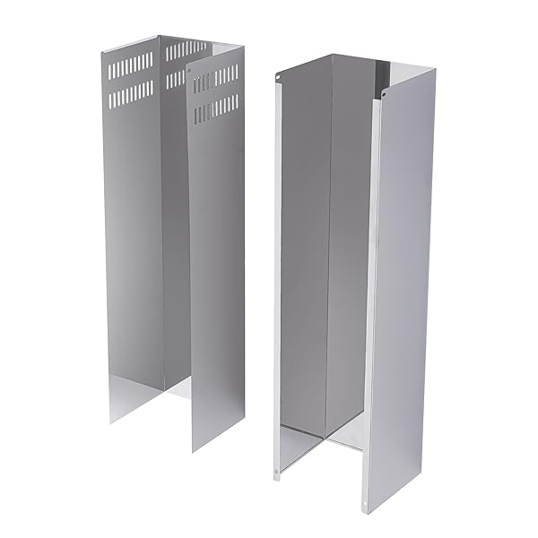 STAINLESS STEEL CHIMNEY EXTENSION FOR RANGE HOOD COVER WALL-MOUNT STYLE (SILVER) ADJUSTABLE VENT EXTENDER CEILING DUCT RETRACTABLE 31.5 INCH ~63″