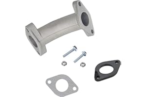 CQSPMOTO 22mm Intake Manifold Pipe with Gasket Screw Kit Replacement for 50cc 70cc 90cc 110cc Taotao ATV Dirt Bike Go Kart Engine Parts
