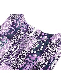 Vestidos vintage florales de las mujeres de los años 50 Vestido de té a media pierna plisado sin mangas de una línea