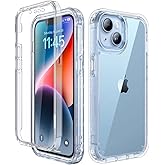 Lifedance Designed for iPhone 14 Plus Case, Full-Body Rugged Protective Case with Built-in Screen Protector, 10 FT Military Grade Drop Protection Heavy Duty Shockproof Case, Clear