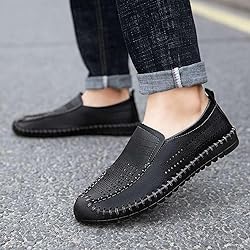 Men's Breathable Perforated Loafers Hand-Stitched