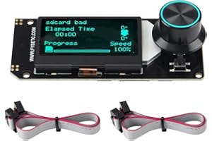 FYSETC V2.1 RGB Mini 12864 Graphic LCD Screen Voro Prussa Smart Display Controller Board Supports Marliin DIY SD Card with Cable for RAMPS 1.4 3D Printer Parts Accessories-RGB White on Black Backlight