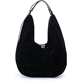 Herald Slouchy Suede Hobo Shoulder Bag for Women, Crescent Crossbody Purse Satchel Tote Handbag with Adjustable Strap