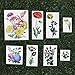 Tattify Bright Colorful Flower Temporary Tattoos - The Secret Garden (Complete Set of 16 Tattoos - 2 of each Style) - Individual Styles Available - Fashionable Temporary Tattoos