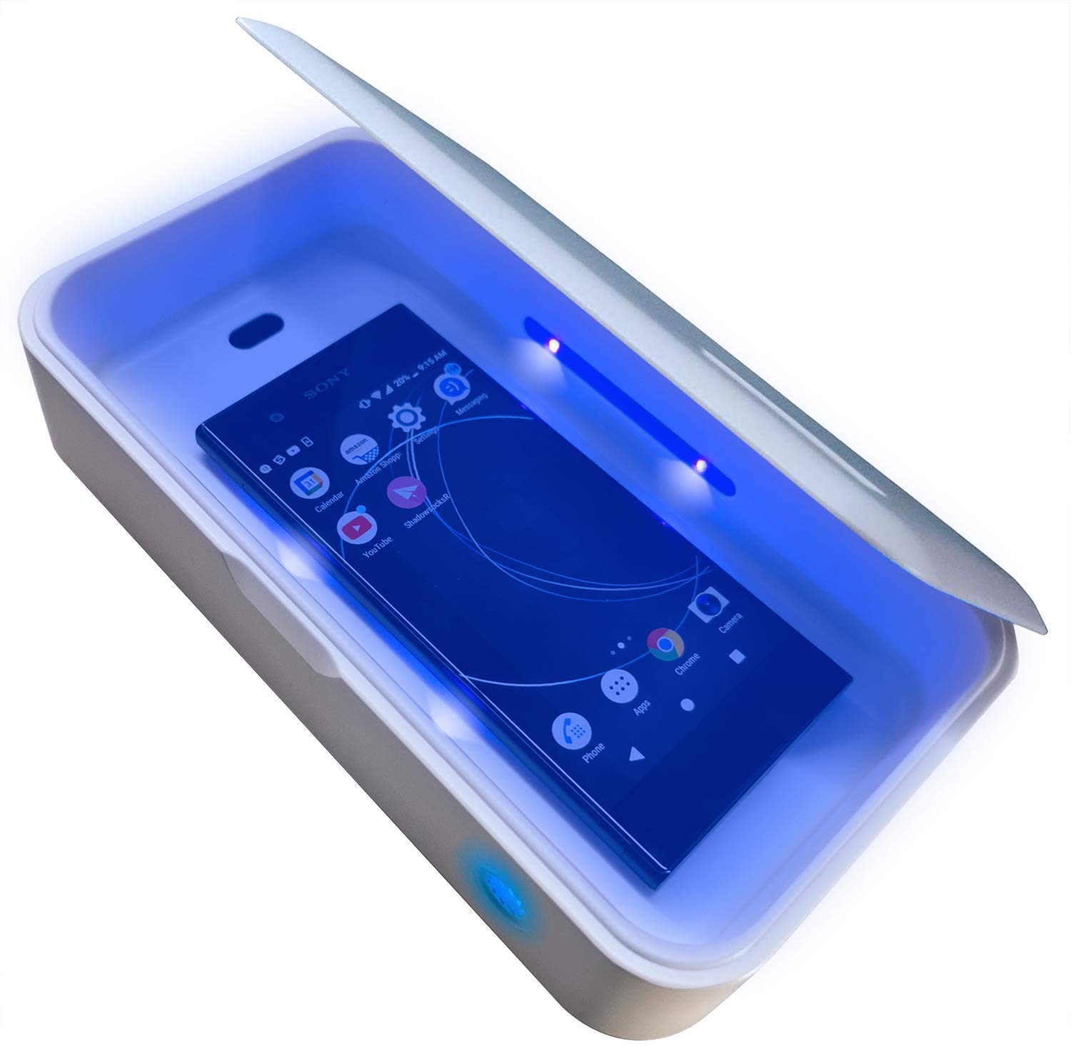 UV Light Sanitizer Box UVC Sterilizer for Phone Ultraviolet Clean 99.99% for Toothbrush Jewelry Glasses Nail Tools Keys Aromatherapy… (ES Normal Edition)