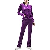 Woolicity Womens Sweatsuits Set Velour Tracksuit 2 Piece Outfits Set Zip Up Hoodies and Pants Sportswear Jogging Set