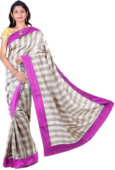 sandal colour saree with pink border