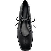 JW PEI ERIKA バレエフラット パンプス 靴 黒 ブラック 23.5 Erika Topstitching lace-up ballet Flats- Black | JW PEI