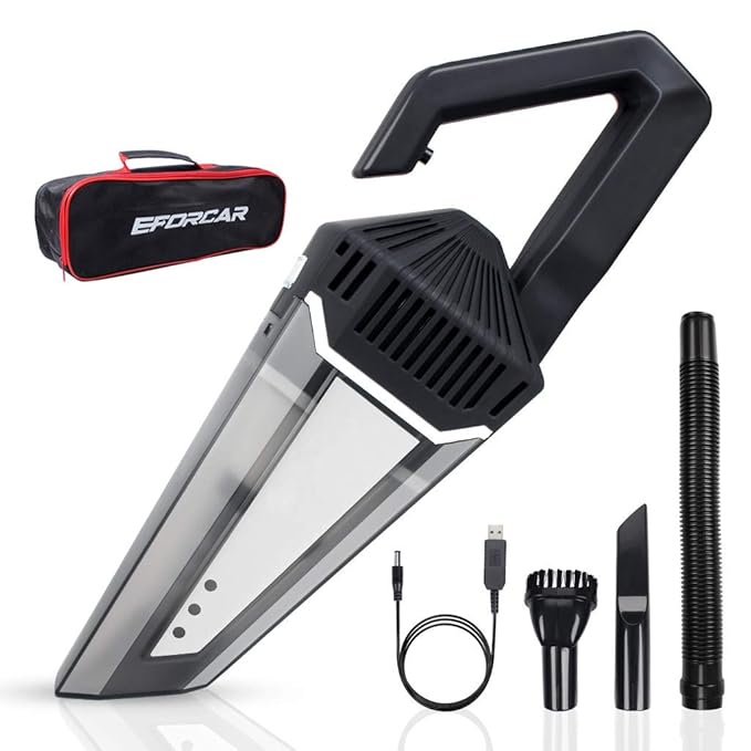 EFORCAR Car Vacuum Cleaner Cordless, 120W Powerful 4000PA Suction Wet