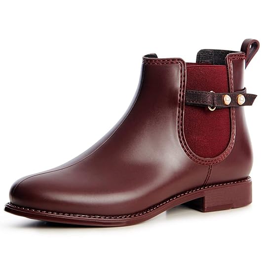 topschuhe24 1506 Damen Gummi Stiefel Stiefeletten Chelsea Boots Regen Booties