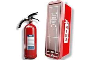 Fire Extinguisher PVC Box Large Size up to 10 lb - PVC Wall-Mounted Fire Extinguisher Cabinet - Rescue Extinguishers Indoor /