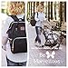 Diaper Bag Backpack - All-in-One Designer Baby Nappy Bags with Stroller Straps Changing Pad and Key Holder - Black