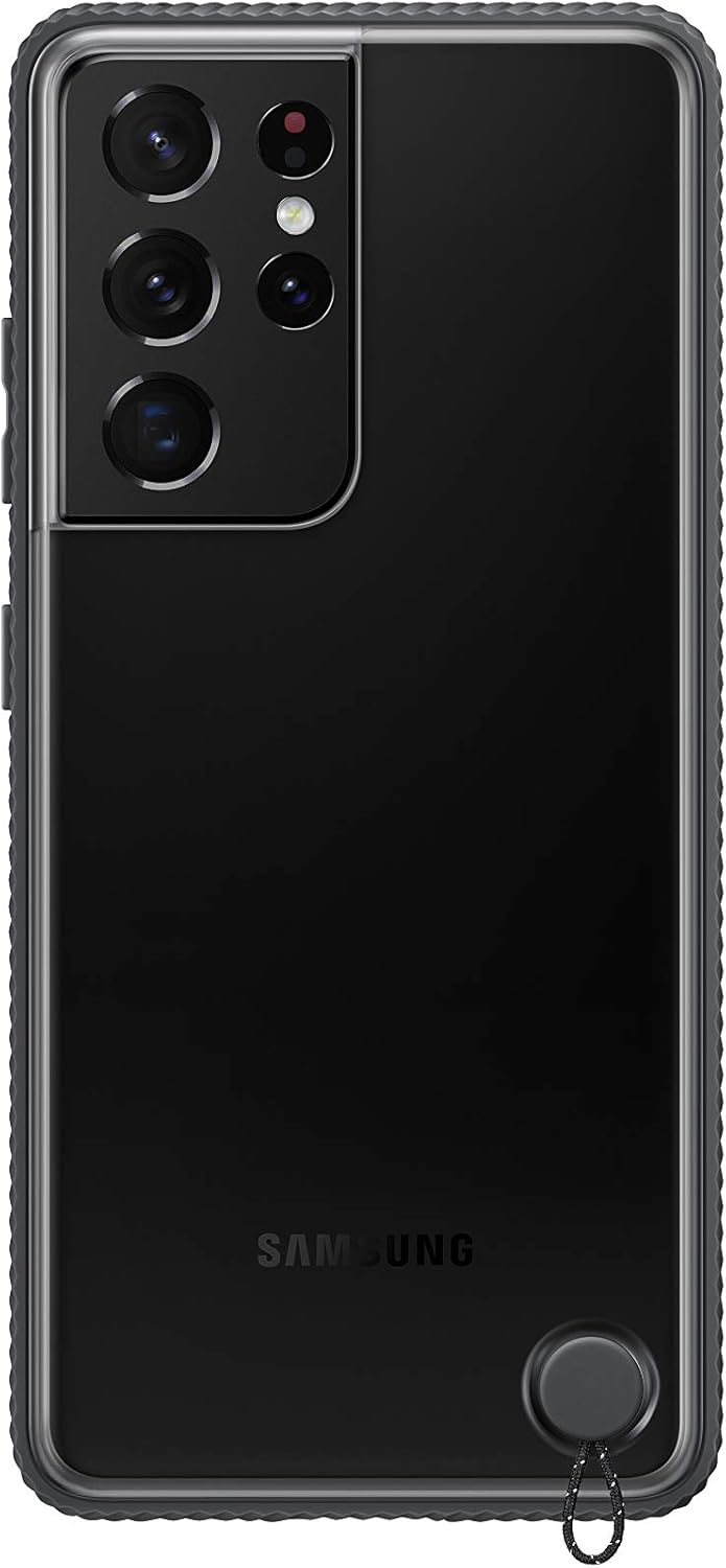 Amazon Com Samsung Galaxy S21 Ultra Case Clear Protective Cover Black Us Version