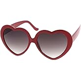 zeroUV Women's Oversize Gradient Lens Heart Sunglasses 55mm