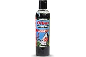 Olbas Herbal Bath Sore Muscle Bath Soak & Natural Muscle Relaxer Bath, Each Aromatic Swiss Formula with Essential Oils & Chlorophyll, Relaxing Bubble Bath for Men, Women and Kids 8 fl oz (236 ml)