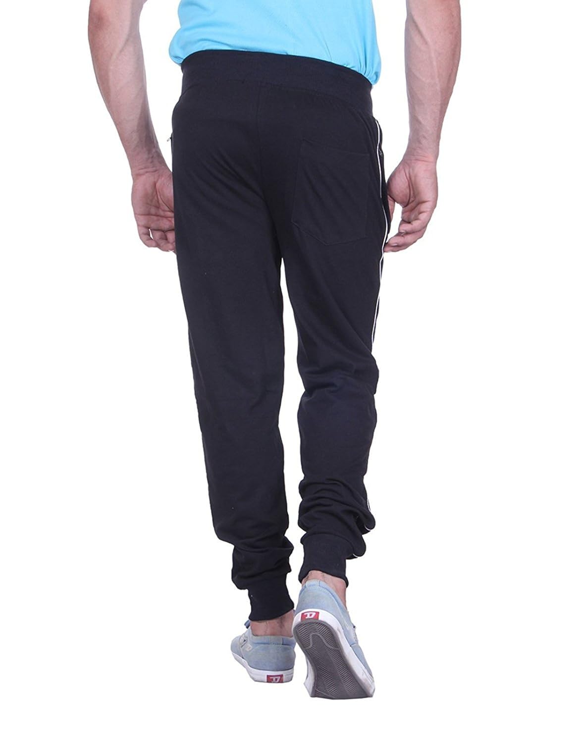 thread swag men's slim fit track pant - black
