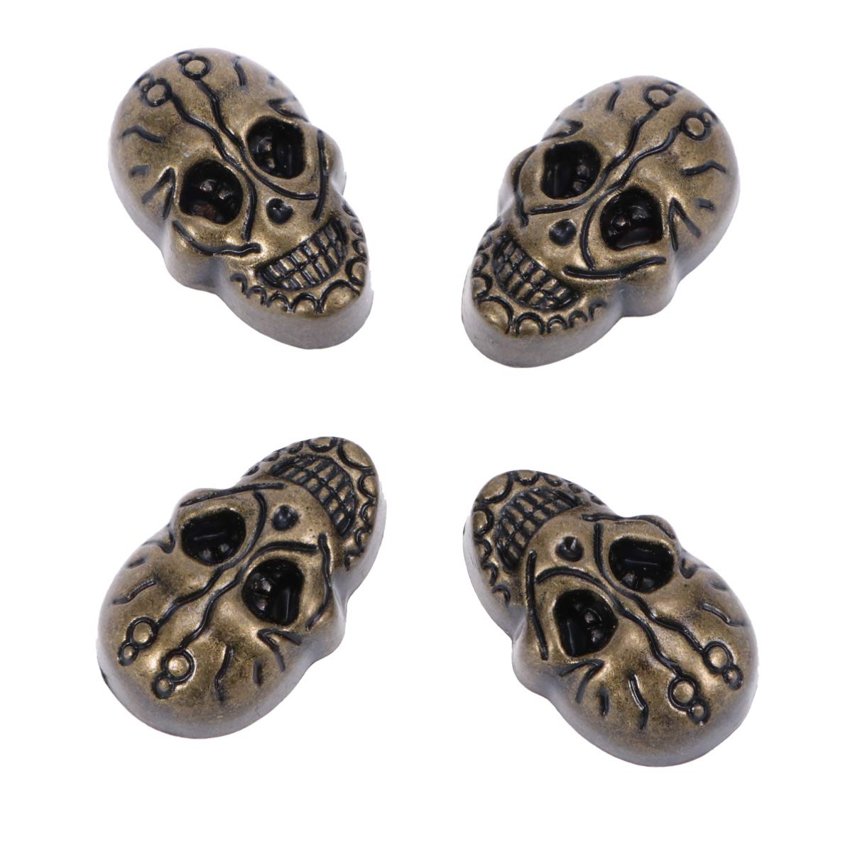SUPVOX Punk Skull Rivet Studs 10Pcs DIY Decoration Accessories for Shoes Bags Belts Jackets Leather Craft Metal Skull Rivets