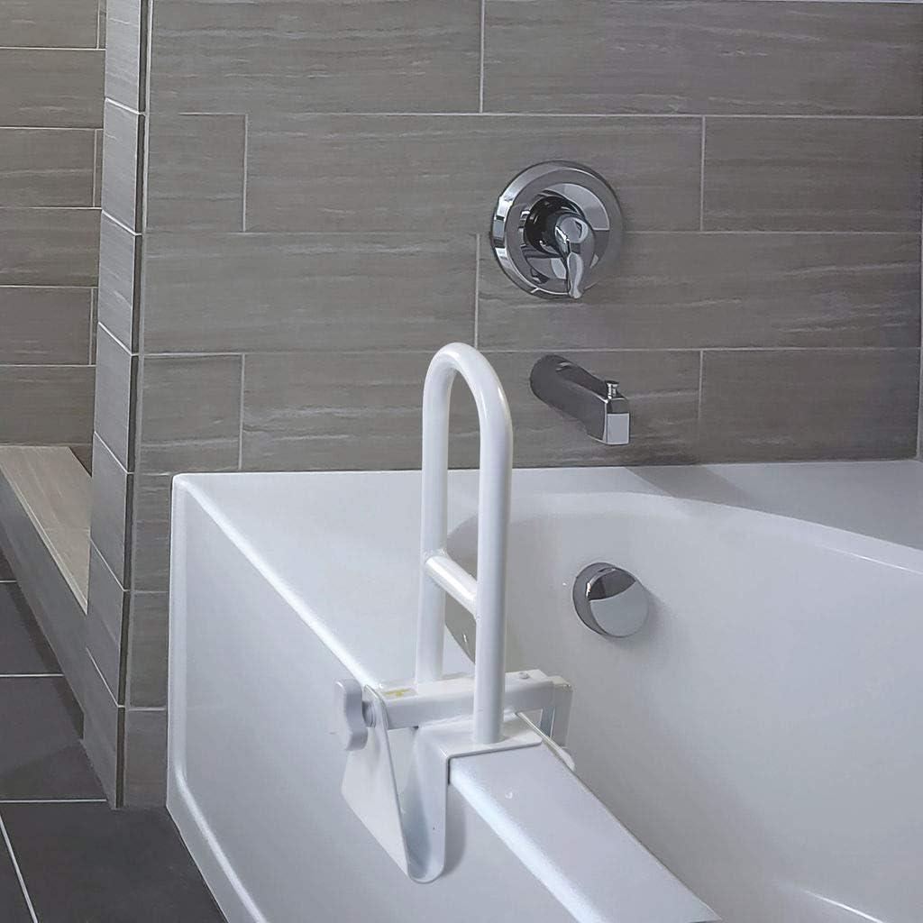 Bathtub Safety Rail - Adjustable Tub Grab Bar, Heavy Duty - Bathtub Grab Bars Great Gift For Elderly, After Surgery Etc. - Clamp Rail On Bath Support - Easy In And Out Of The Bathtub - By Medical king: Health & Personal Care