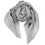 Lady's Ethnic Fringe Lace Thick Cotton Soft Spring Scarf