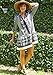 Floerns Women's Boho V Neck Vintage Print Dress Black M