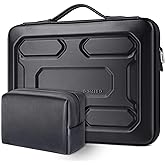 DOMISO Laptop Hard Case 17-17.3 inch Waterproof Shockproof Hard Shell Laptop Sleeve with Handle & Storage Pocket, Compatible with MacBook, HP, Dell, Black