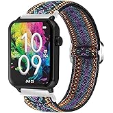 Compatible with Armitron Matrix Smartwatch bands, 20mm, 22mm Quick Release Stretch Elastics Nylon Adjustable Replacement Strap Accessories for Men & Women Compatible with Armitron Connect Matrix, Link, Lunar, Boom, Eclipse Smartwatch
