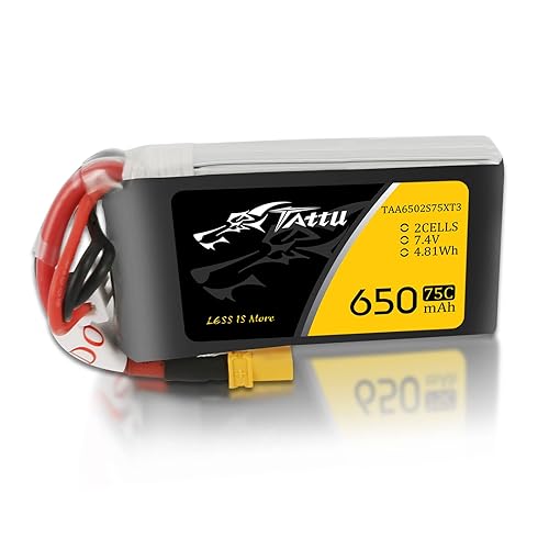 thumbnail image 2 of Tattu 650mAh 2S 7.4V 75C LiPo Battery With XT30 Plug For FPV Drones 2 of 12