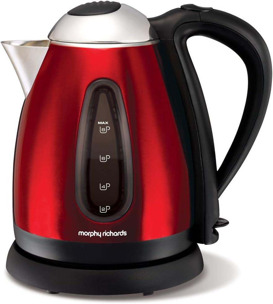 Morphy Richards Accents Stainless Steel Kettle, 1.6 Litre, Red Amazon