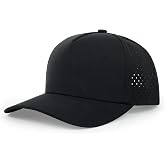 Quick Dry Baseball Cap Waterproof Snapback Trucker Golf Hat for Men Women | 5 Panel Mesh Sun and Rain Protection Performance Hat,Laser Cut,Running Hat,Adjustable Fit Curved Brim Golf Ball Cap Outdoor