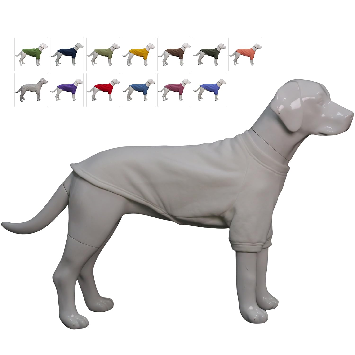 Lovelonglong Dog Sweatshirt Cold Weather Dog Pullover Autumn and Winter Dog T-Shirts for Small Medium Large Size Dogs Off-white S