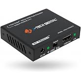 J-Tech Digital 18Gbps Digital/Analog Audio HDMI Embedder Inserter Support 4K@60Hz 4:4:4 HDR CEC HDCP2.2/1.4 with TOSLINK Optical 3.5mm Audio Input Options [JTECH-18GAEV2]