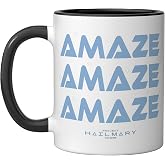 Project Hail Mary Amaze Repeat Typography Poster Ceramic Mug, Black/White, 11oz
