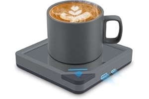ACKO USB Coffee Mug Warmer:Smart Electric Coffee Cup Warmer for Desk with Auto Shut Off-Coffee Accessories for Home Office Desk (U1-Gray Set)