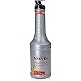 Monin - Strawberry Rhubarb Purée, Tart & Sweet Purée, Made with Real Fruit & Vegetable Juices, Antioxidant-Rich, Fruit Purée for Cocktails, Smoothies, Cooking, Baking, & More, Clean Label (1 Liter)