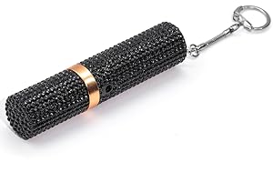 SELFSTRIKE Stun Gun for Women Self Defense-Lipstick Stun Gun Covered in Diamonds,Mini Stun Guns with Keychain and LED Flashlight,Discreet and Powerful Women Self Defense Gun with Rechargeable Battery