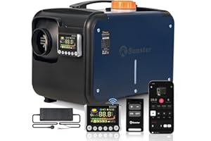 Sunster 8KW WiFi Smart App Diesel Air Heater, AII IN ONE 12V/24 V/110V Auto Thermostatic Car Heater, with LCD Panel & Remote 