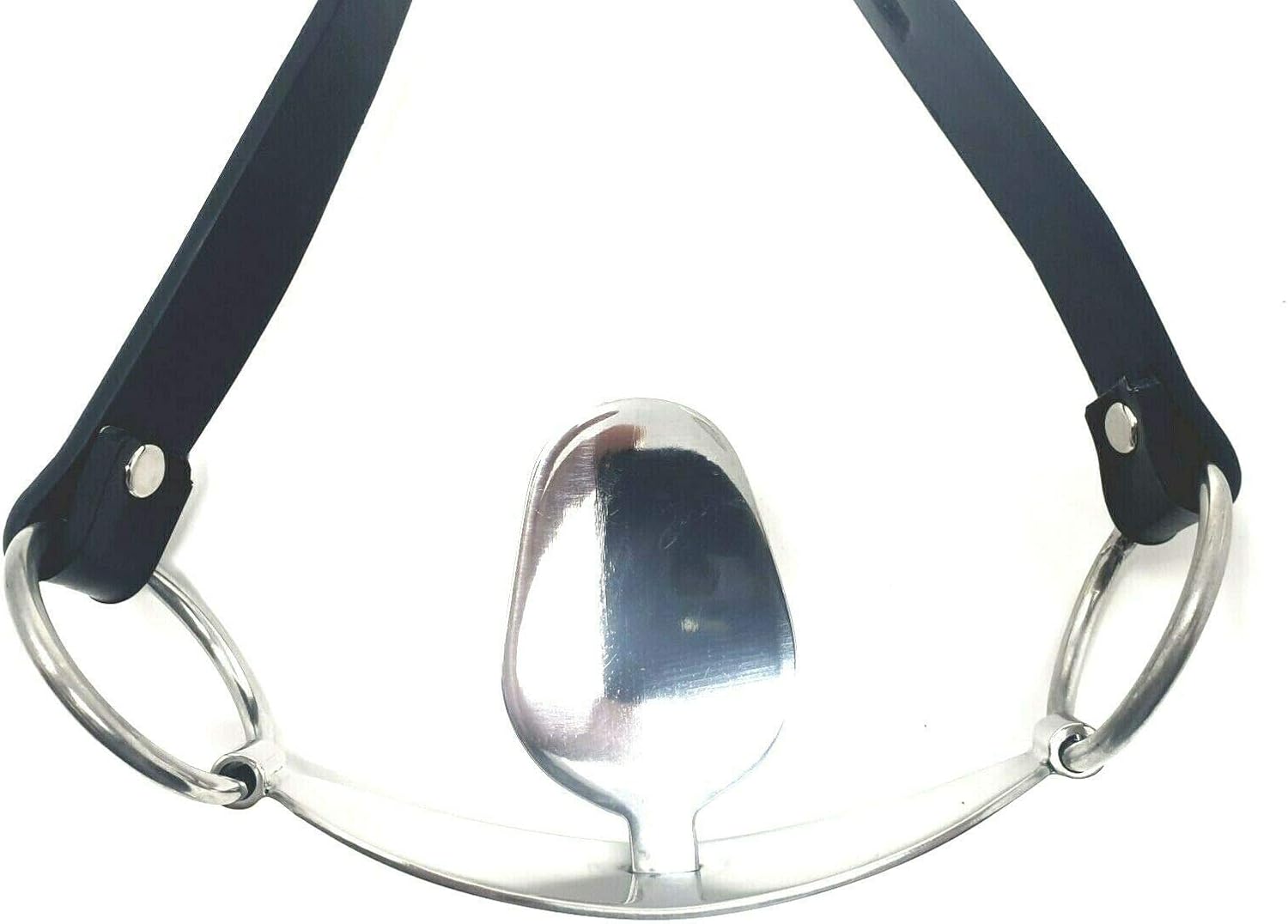 The Bondage Locker Steel Tongue Depressor Mouth Gag, Black - Image 4