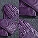 MATSU Fashion Women Winter Warm Leather Touch Screen Gloves 5 Colors M9213 (L, Purple (Long Fleece or Cashmere lining))