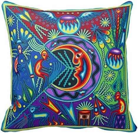 affeio Oaxaca Mexico Mexican Mayan Tribal Art Boho Travel Throw Pillow Case