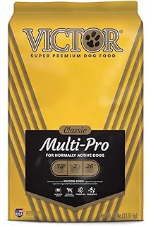 victor dog food green bag