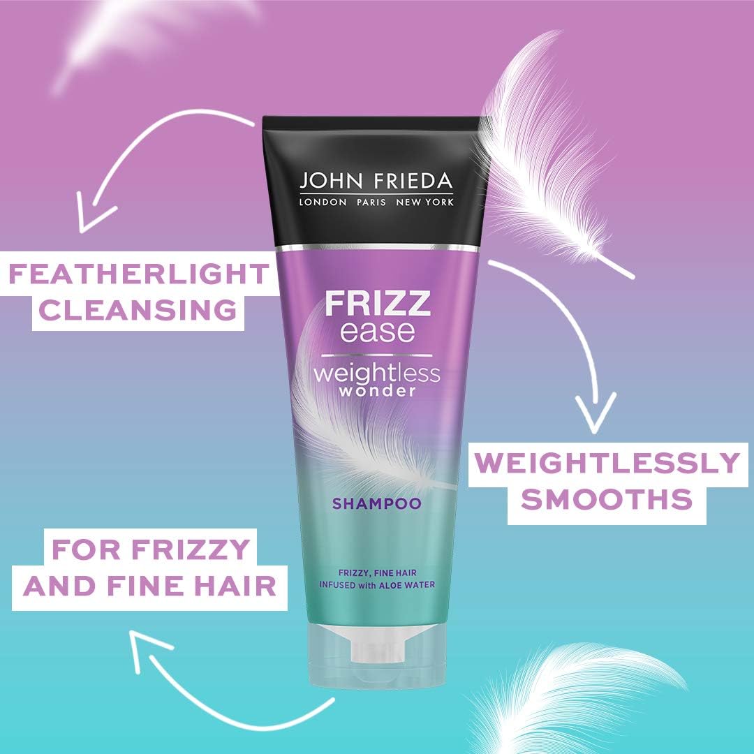John Frieda Weightless Wonder Shampoo for Frizzy Fine Hair with Aloe Water 250ml, Hydrating Lightweight Shampoo for Fine Frizzy Hair - Image 4