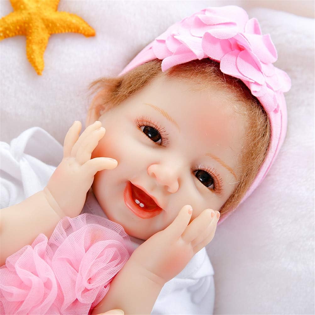 Prezzo Jingya 22 Pollici Bambola Reborn Lifelike, Sorridere Reborn Baby Doll con i Pink Princess Dress Offerte