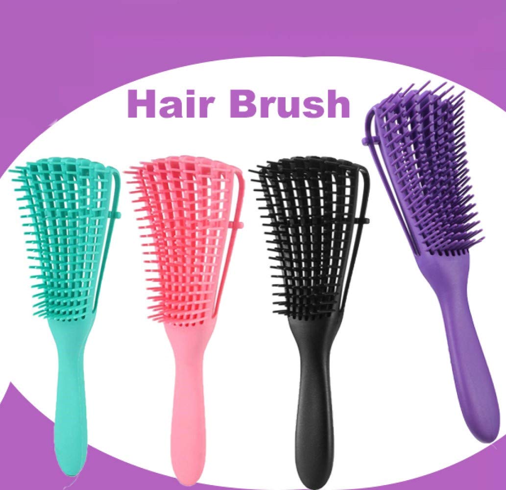 Ez Detangling Brush for Curly Hair Knots Detangler Hair Textured 3a to 4c Kinky Wavy Wet Thick Long Dry Black Natural Hair, Easy to Clean 2 Pack : Beauty